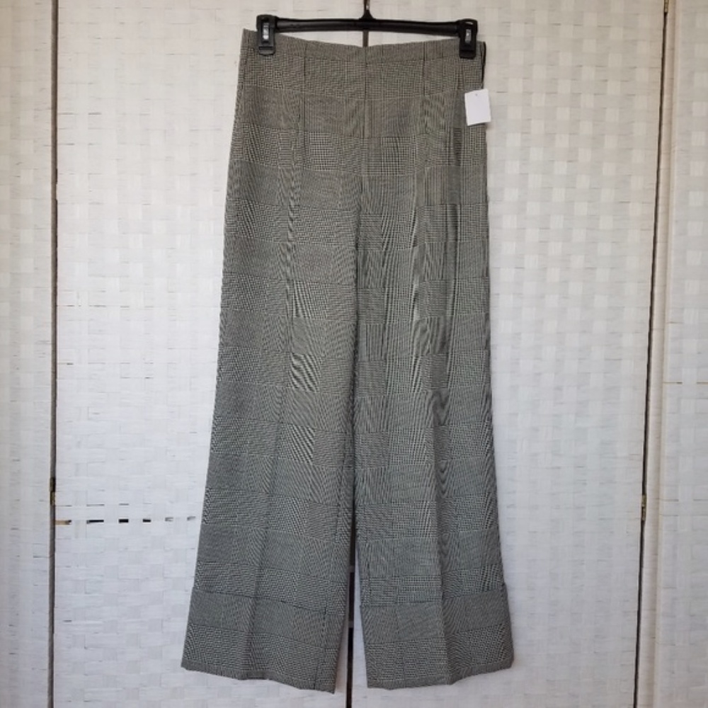 New Zara Plaid Wide leg Cuffed Pants